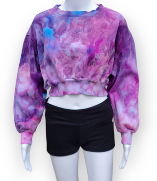 Women's XS Tie-dye Crop Sweatshirt