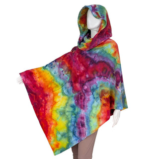 Women's OSFA Tie-dye Hooded Poncho