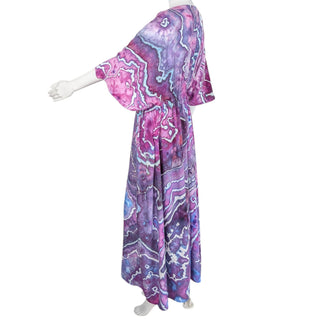 Women's 2XL/3XL Tie-dye Rayon Caftan with Pockets