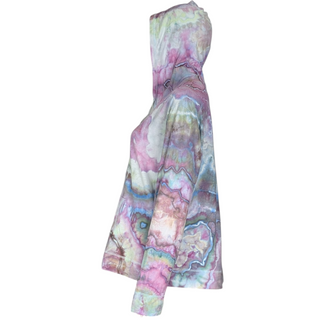 Women's XL Tie-dye Lightweight Zip-up Hoodie