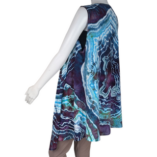 Women's XXL Tie-dye Flowy Vest