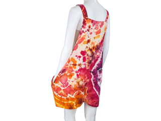 Women's Large Tie-dye Overall Shorts