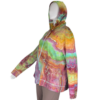 Women's XXL Tie-dye Lightweight Zip-Up Hoodie