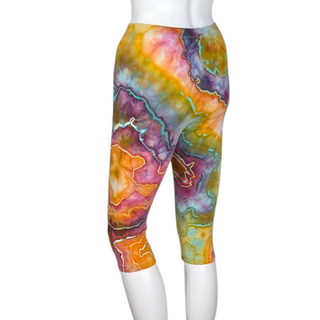 Women's Small Tie-dye Capri Leggings