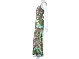 Women's Large Tie-dye Lace-up Dress