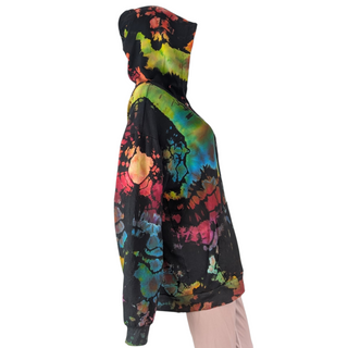 Men's Large Reverse Tie-dye Zip-up Hoodie