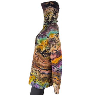 Men's Medium Reversed Tie-dye Hooded Long-sleeve Tee