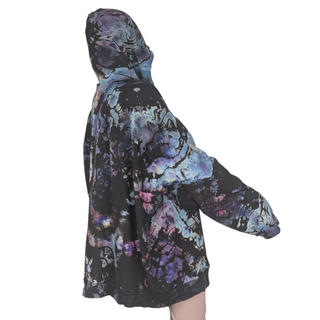 Men's 3XL Reverse Tie-dye Zip-up Hoodie