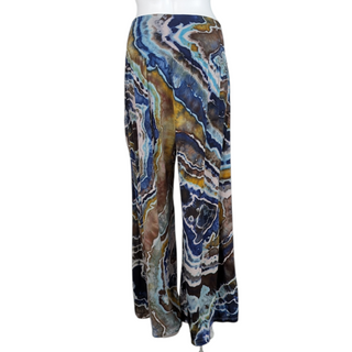 Women's Large Tie-dye Cropped Palazzo Pants with Pockets