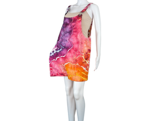 Women's Large Tie-dye Overall Shorts