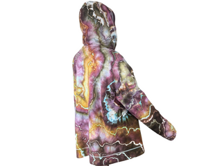 Women's XXL Tie-dye Lightweight Zip-up Hoodie