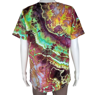 Women's Large Tie-dye V-Neck T-Shirt