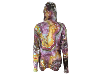 Women's XXL Tie-dye Lightweight Zip-up Hoodie