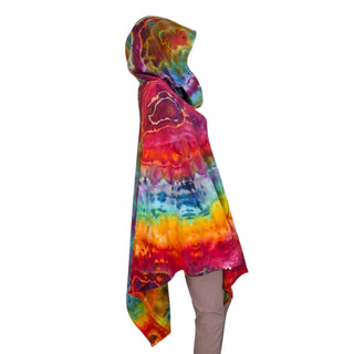 Women's OSFA Tie-dye Hooded Poncho