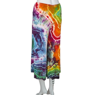 Women's Large Tie-dye Cropped Palazzo Pants