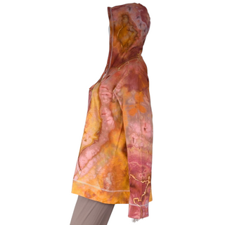 Women's XL Tie-dye Lightweight Zip-up Hoodie