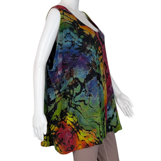 Women's 4XL Reverse Tie-dye Tank Top