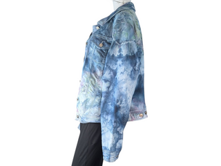Women's XL Tie-dye Jean Jacket