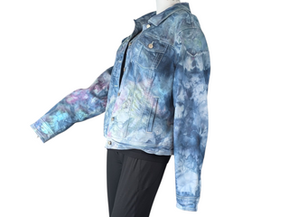 Women's XL Tie-dye Jean Jacket