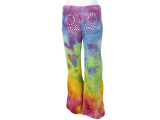 Women's Small Tie-dye Crochet Party Pants