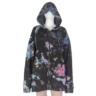 Men's 3XL Reverse Tie-dye Zip-up Hoodie