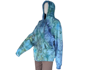 Men's Large Tie-dye Zip Up Hoodie