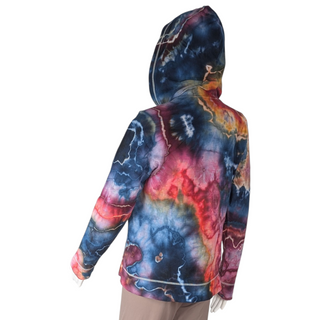 Women's Medium Tie-dye Lightweight Zip-up Hoodie