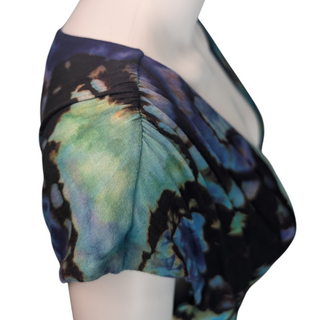 Women's Small Reversed Tie-dye Waist-defined Wide Leg Jumpsuit