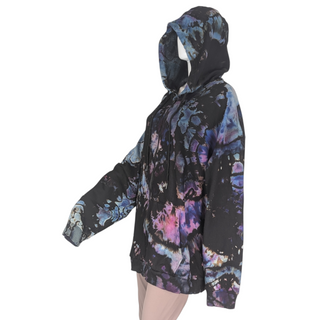 Men's 3XL Reverse Tie-dye Zip-up Hoodie