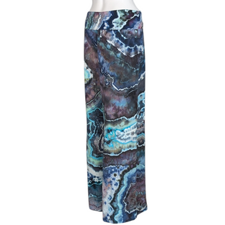 Women's Small Tie-dye Linen Palazzo Pants