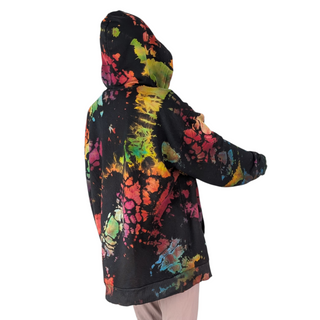 Men's Large Reverse Tie-dye Zip-up Hoodie