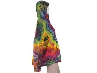 Women's XL Reverse Tie-dye Lightweight Zip-up Hoodie