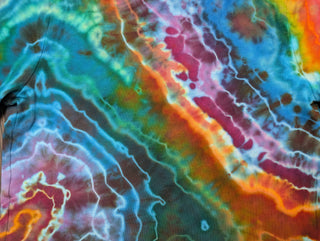 Women's XL Tie-dye Long-sleeved Crop Top