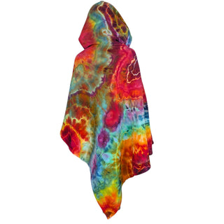 Women's OSFA Tie-dye Hooded Poncho