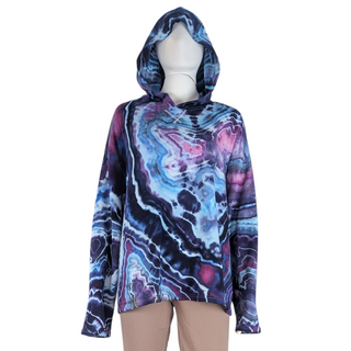 Women's Large Tie-dye Lightweight Pullover Hoodie