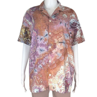 Men's Medium Tie-dye Button-down Shirt