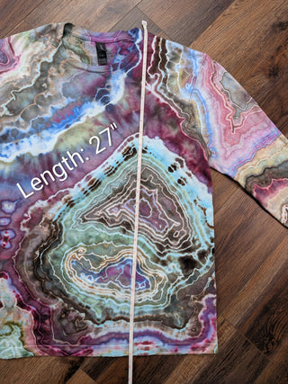 Men's Medium Tie-dyed Lightweight Long-sleeved T-Shirt