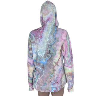Women's XL Tie-dye Lightweight Zip-up Hoodie