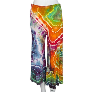 Women's Large Tie-dye Cropped Palazzo Pants