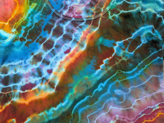 Women's XL Tie-dye Long-sleeved Crop Top