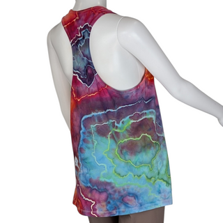 Women's XL Tie-dye Racerback Tank Top