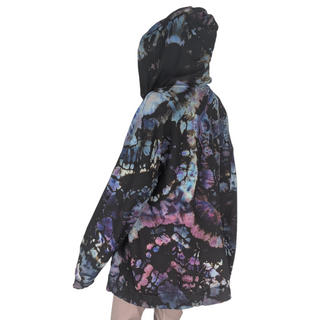 Men's 3XL Reverse Tie-dye Zip-up Hoodie