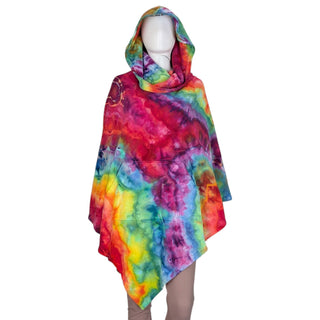 Women's OSFA Tie-dye Hooded Poncho