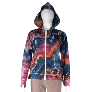 Women's Medium Tie-dye Lightweight Zip-up Hoodie