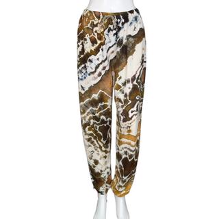 Women's One Size Upcycled Reverse Tie-dye Harem Pants