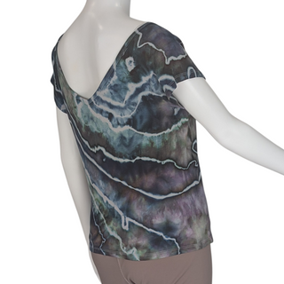 Women's Large Tie-dye V-Neck Top