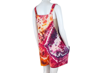 Women's Large Tie-dye Overall Shorts