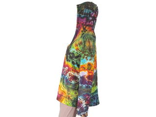 Women's XL Reverse Tie-dye Lightweight Zip-up Hoodie
