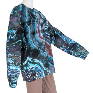Men's Large Tie-dye Long-sleeved T-Shirt