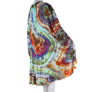 Women's 4XL Tie-dye Long-sleeve Dress